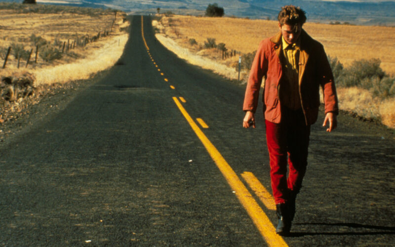 River Phoenix on the road in My Own Private Idaho