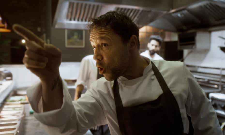 Stephen Graham under pressure in boiling point pointing his finger